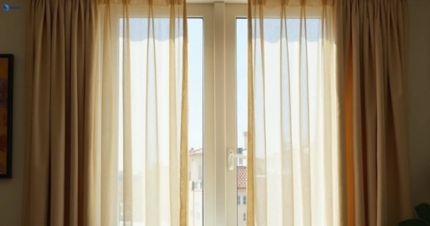 Dusty and dull curtains in ceres-vic before steam cleaning
